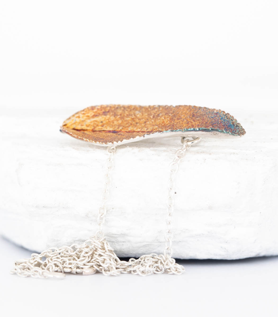 Silber Kette Salbeiblatt