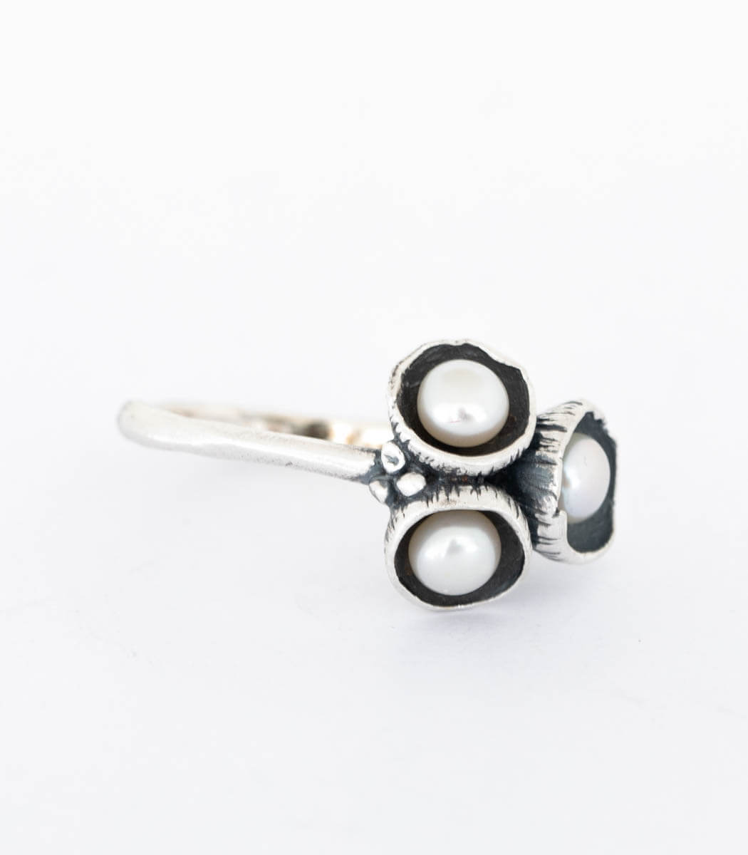 Silber Ring Blütenkelch Gr. 57