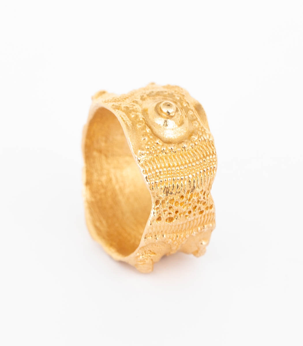 Bronze Ring Seeigel Gr. 57