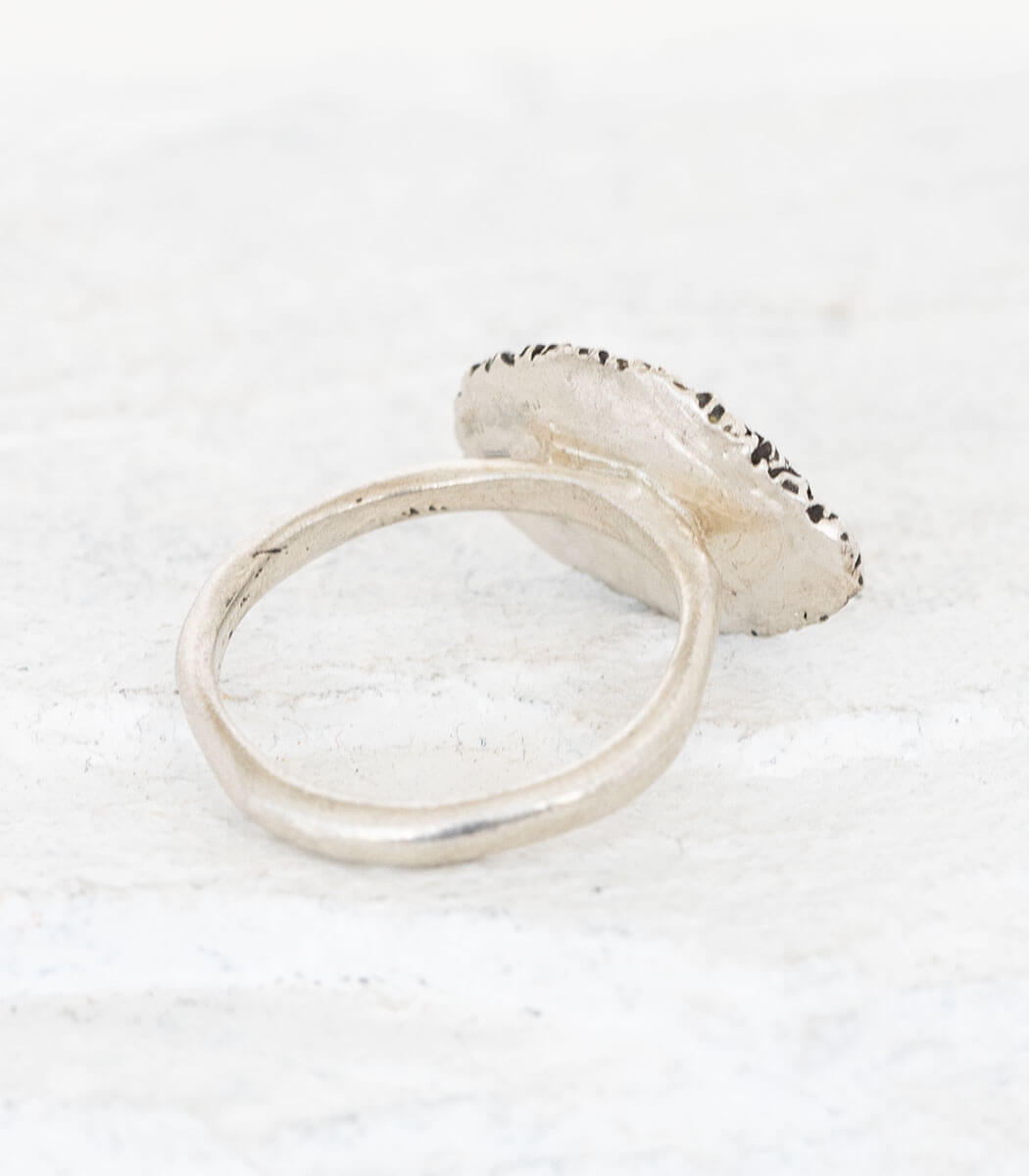 Silber Ring Korallenstruktur Gr. 54