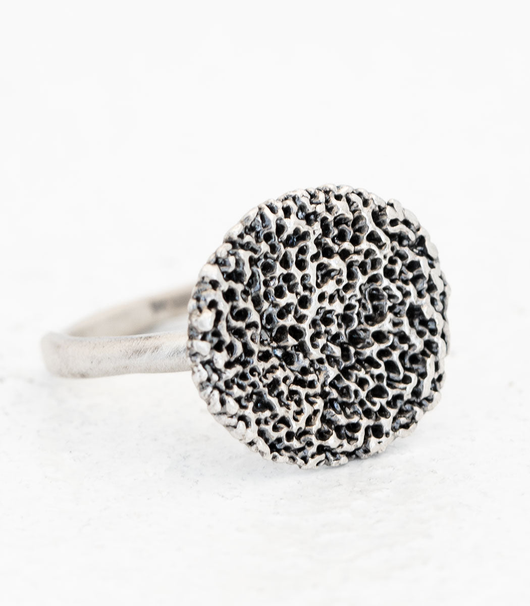 Silber Ring Korallenstruktur Gr. 59