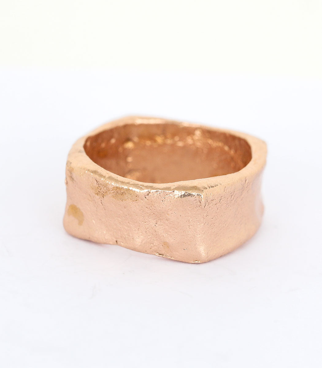 Bronze Ring Steinstruktur Gr. 59