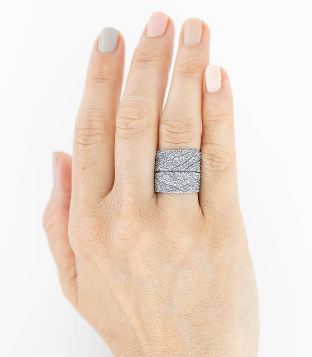 Silber Ring Salbei Gr. 57