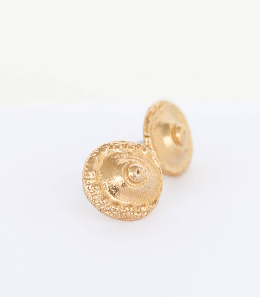 Bronze Ohrstecker Seeigel