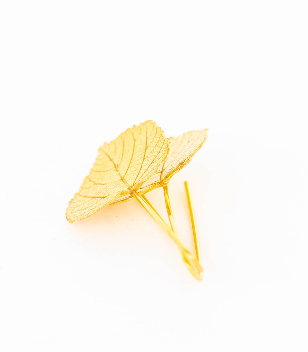 Gold Ohrhänger Lindenblatt