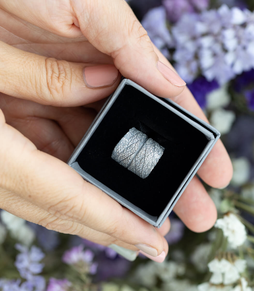 Silber Ring Salbei Gr. 49