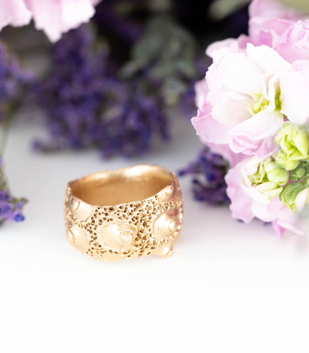 Bronze Ring Seeigel Gr. 62