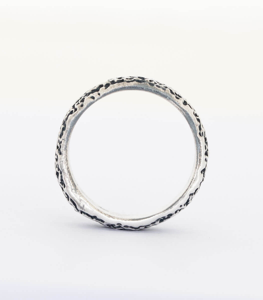 Silber Ring Korallenstruktur Gr. 54
