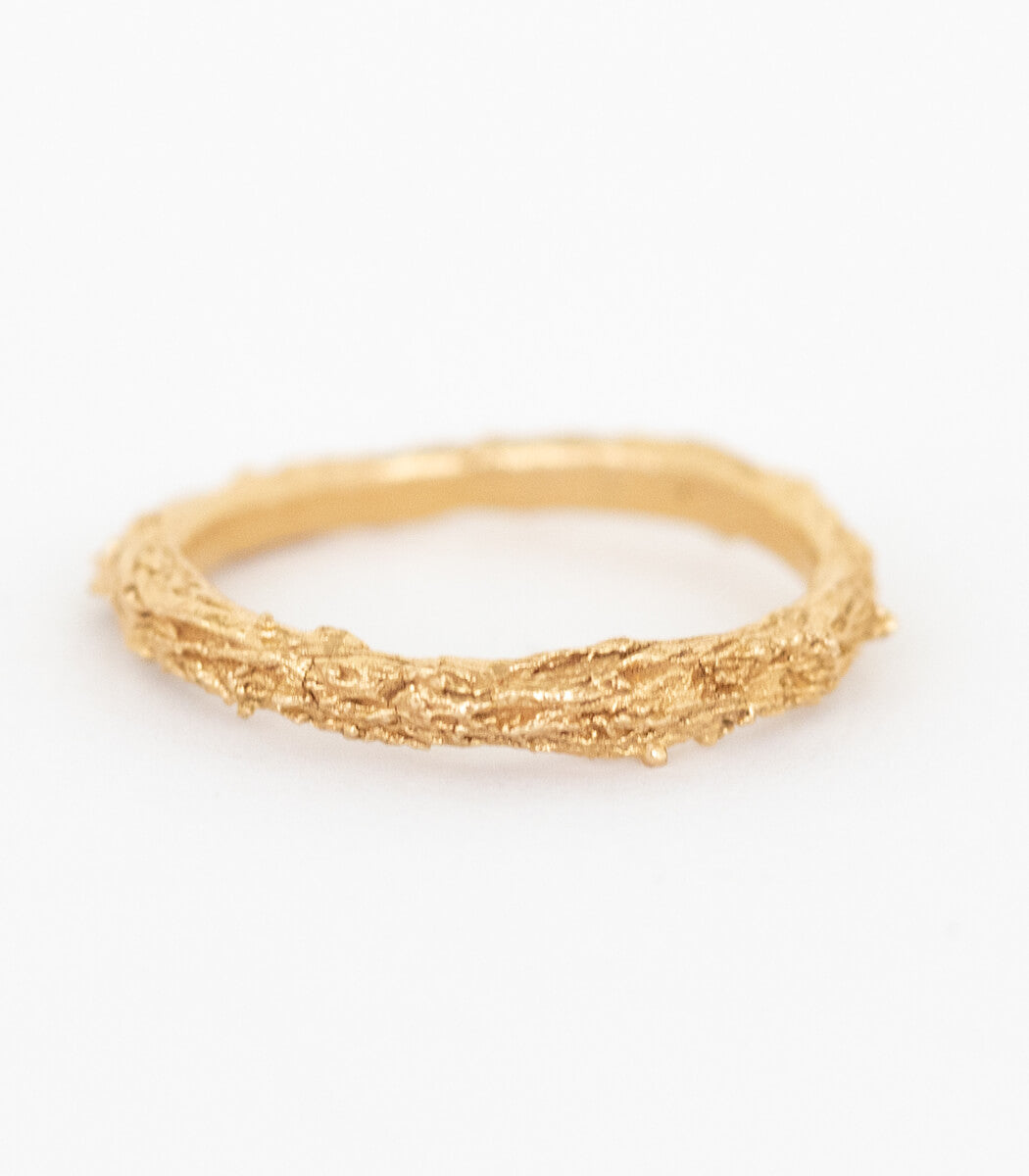 Bronze Ring Baumrinde Gr. 65