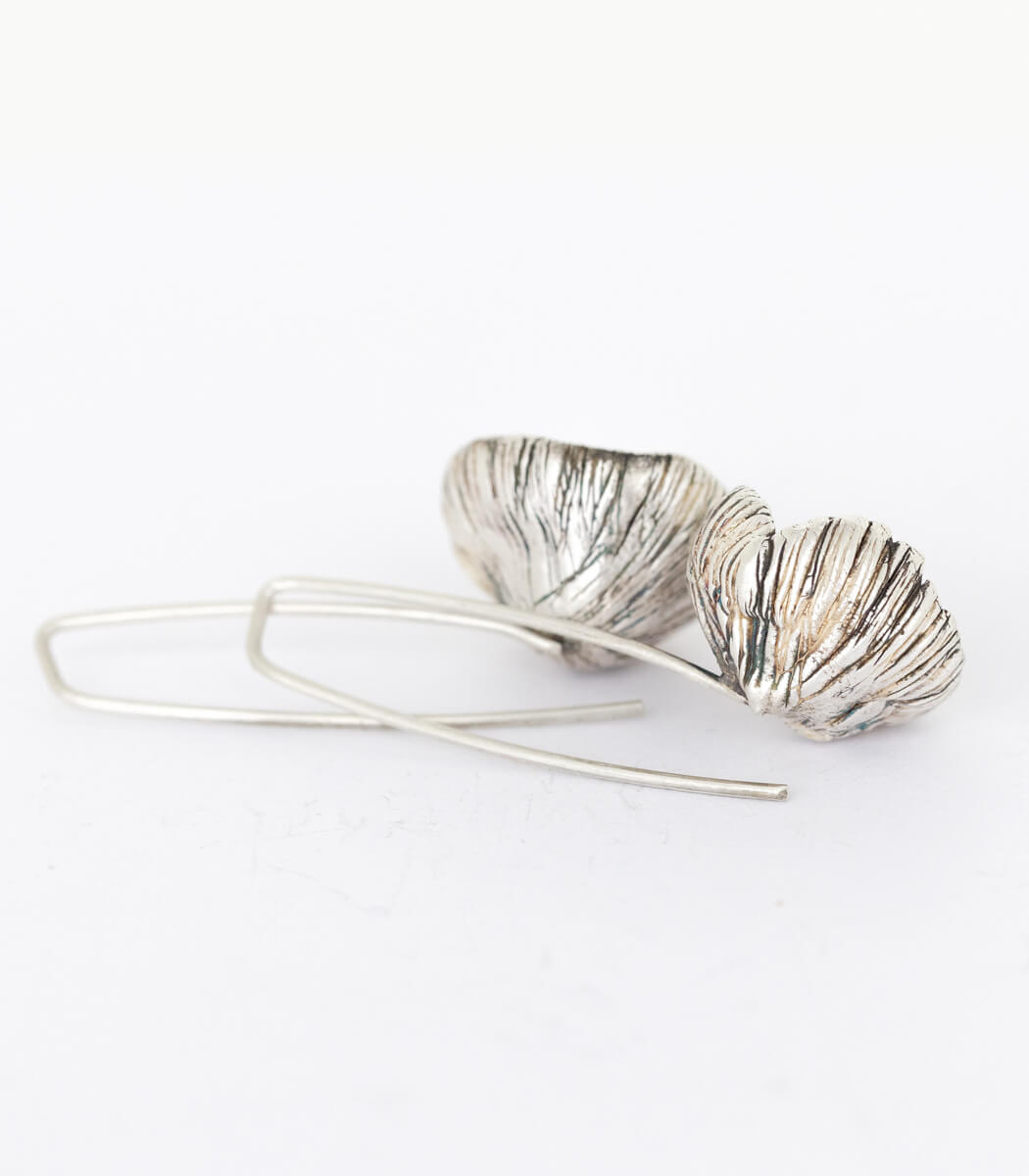 Silber Ohrhänger Blüte Perle