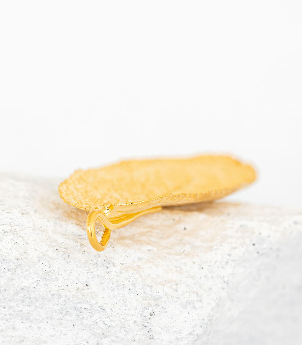 Gold Anhänger Salbeiblatt