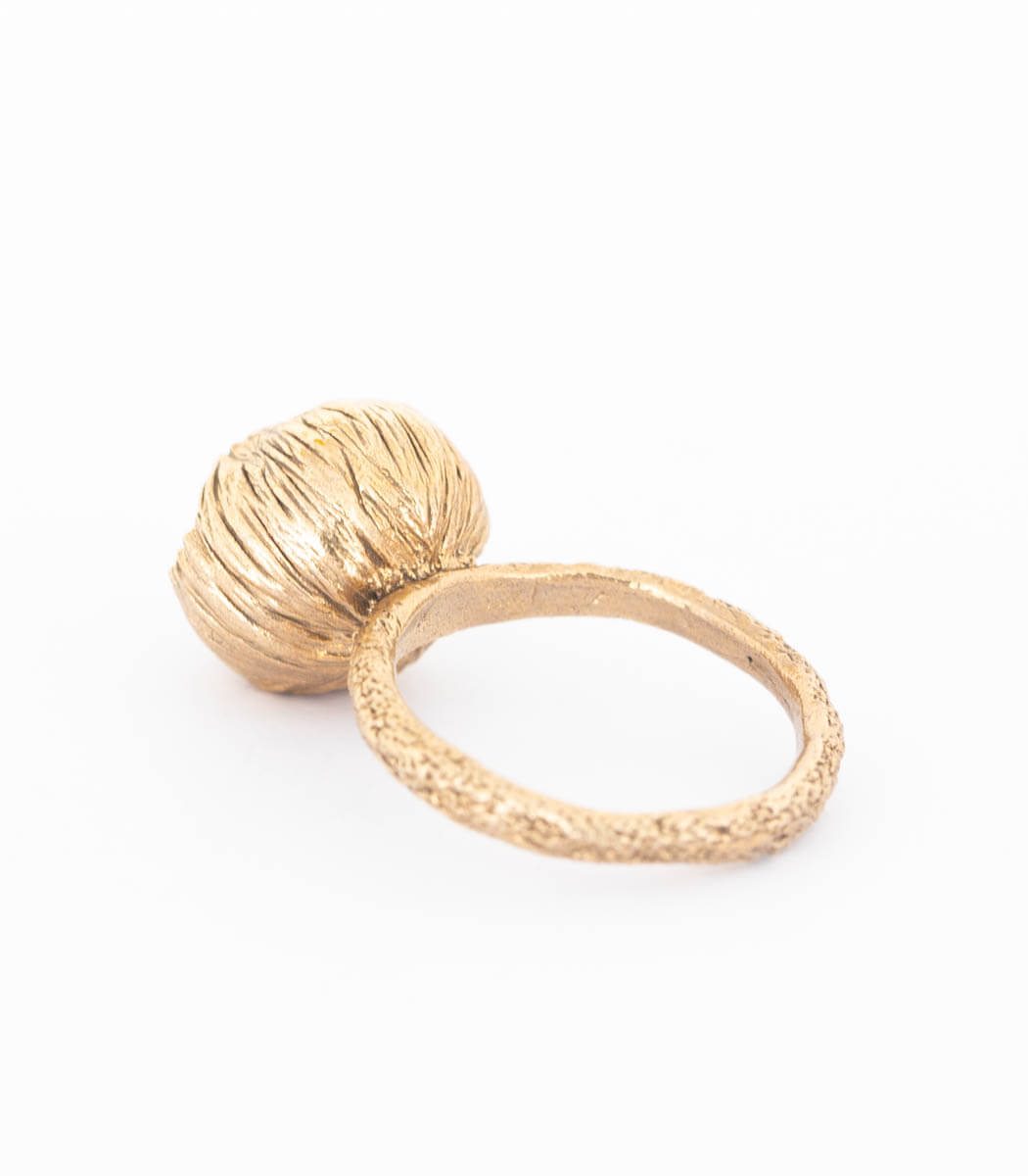 Bronze Ring Blüte Gr. 54