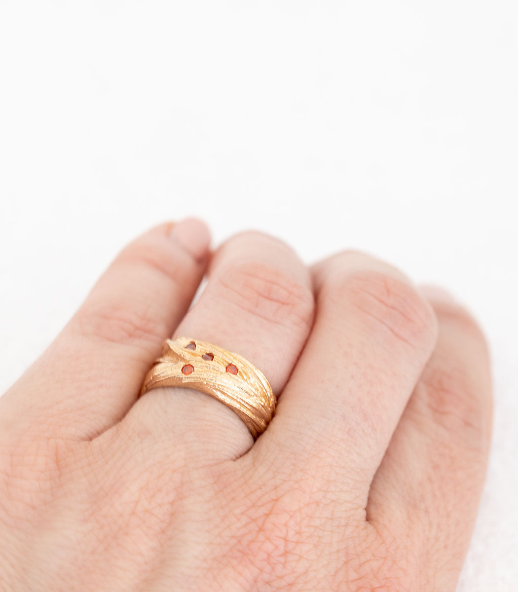 Bronze Ring Getreideähre Gr. 52