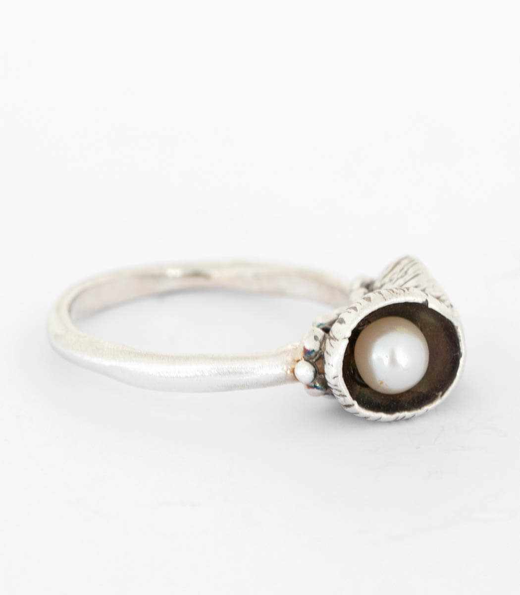 Silber Ring Blütenkelch Gr. 58