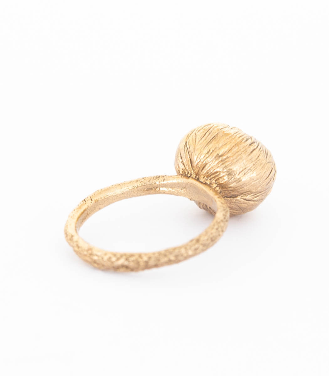 Bronze Ring Blüte Gr. 54