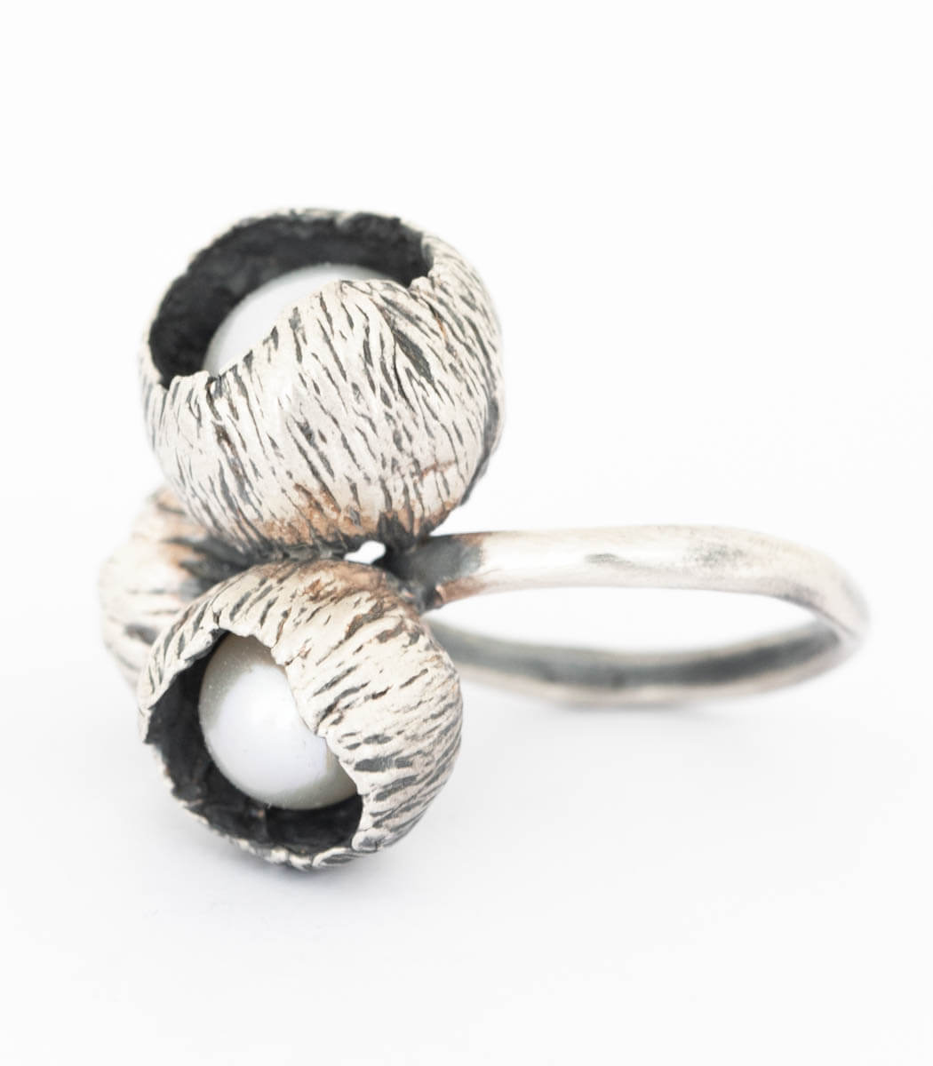 Silber Ring 3 Blüten Gr. 52