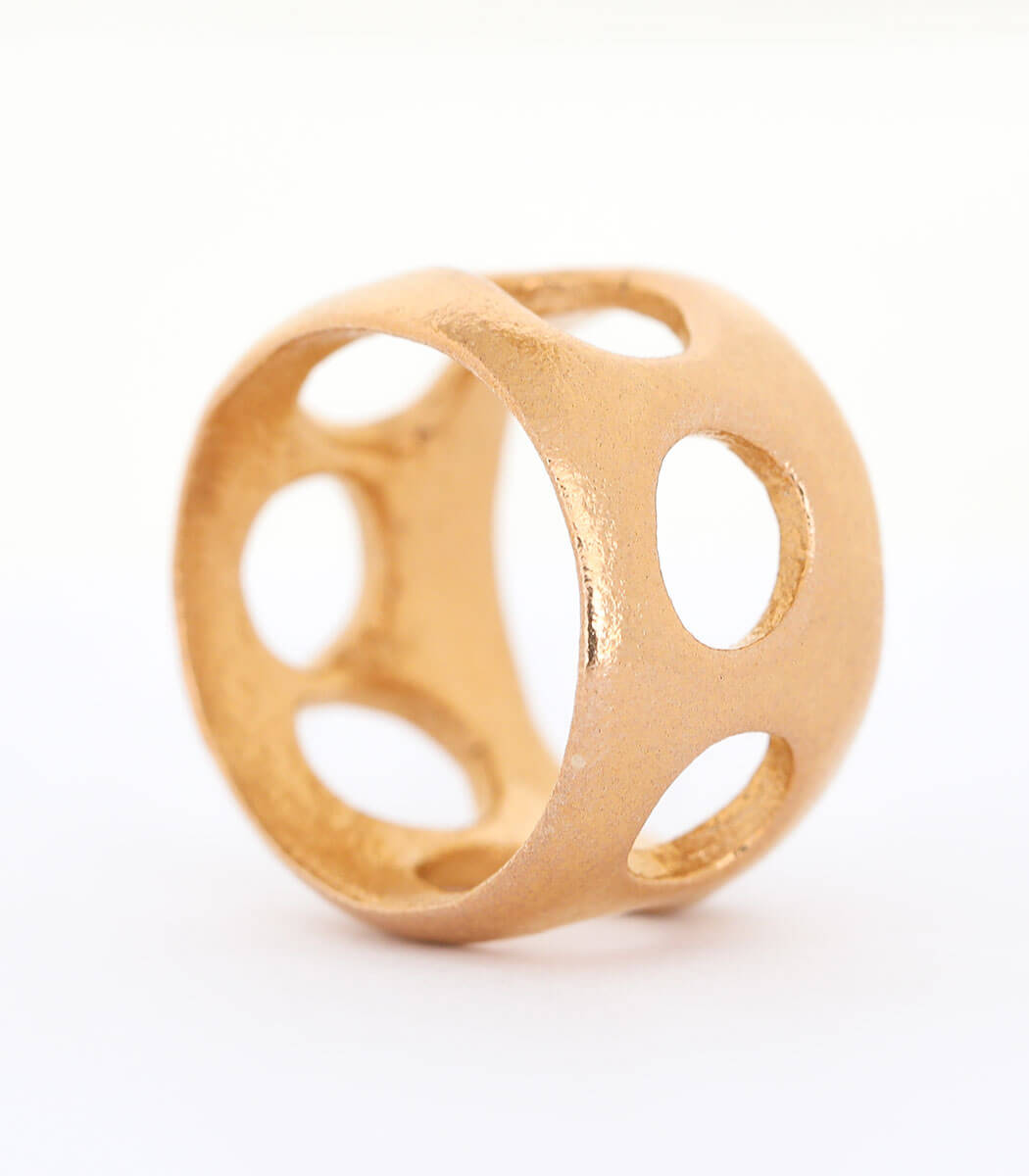 Bronze Ring Lochgestein Gr. 54