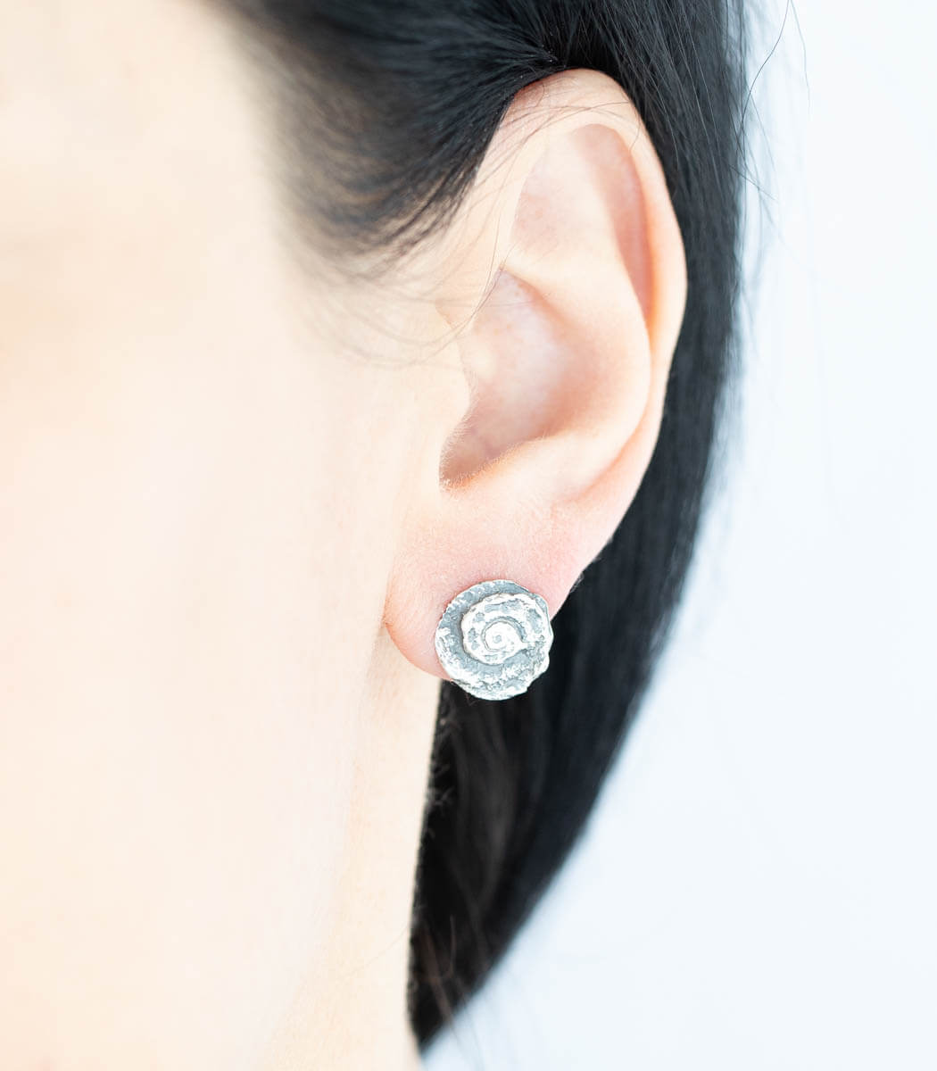 Silber Ohrstecker Schnecken