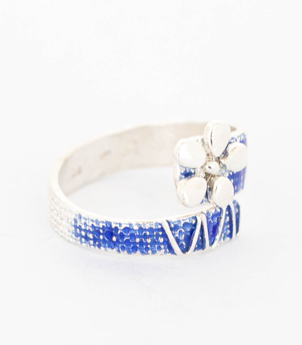 Silber Ring Blume Gr. 63