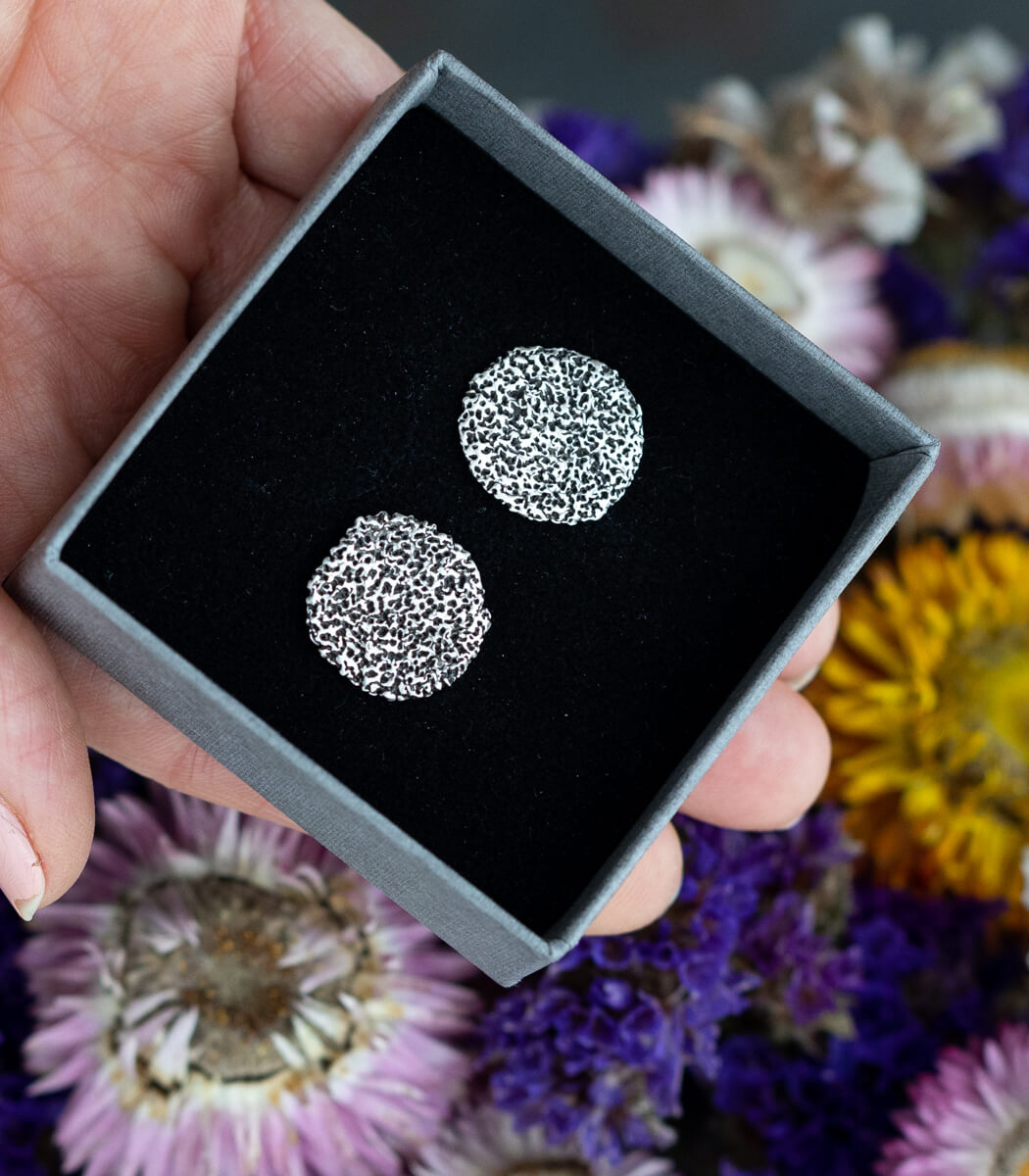 Silber Ohrstecker Koralle