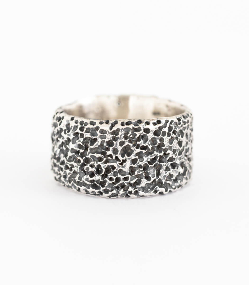 Silber Ring Korallenstruktur Gr. 58