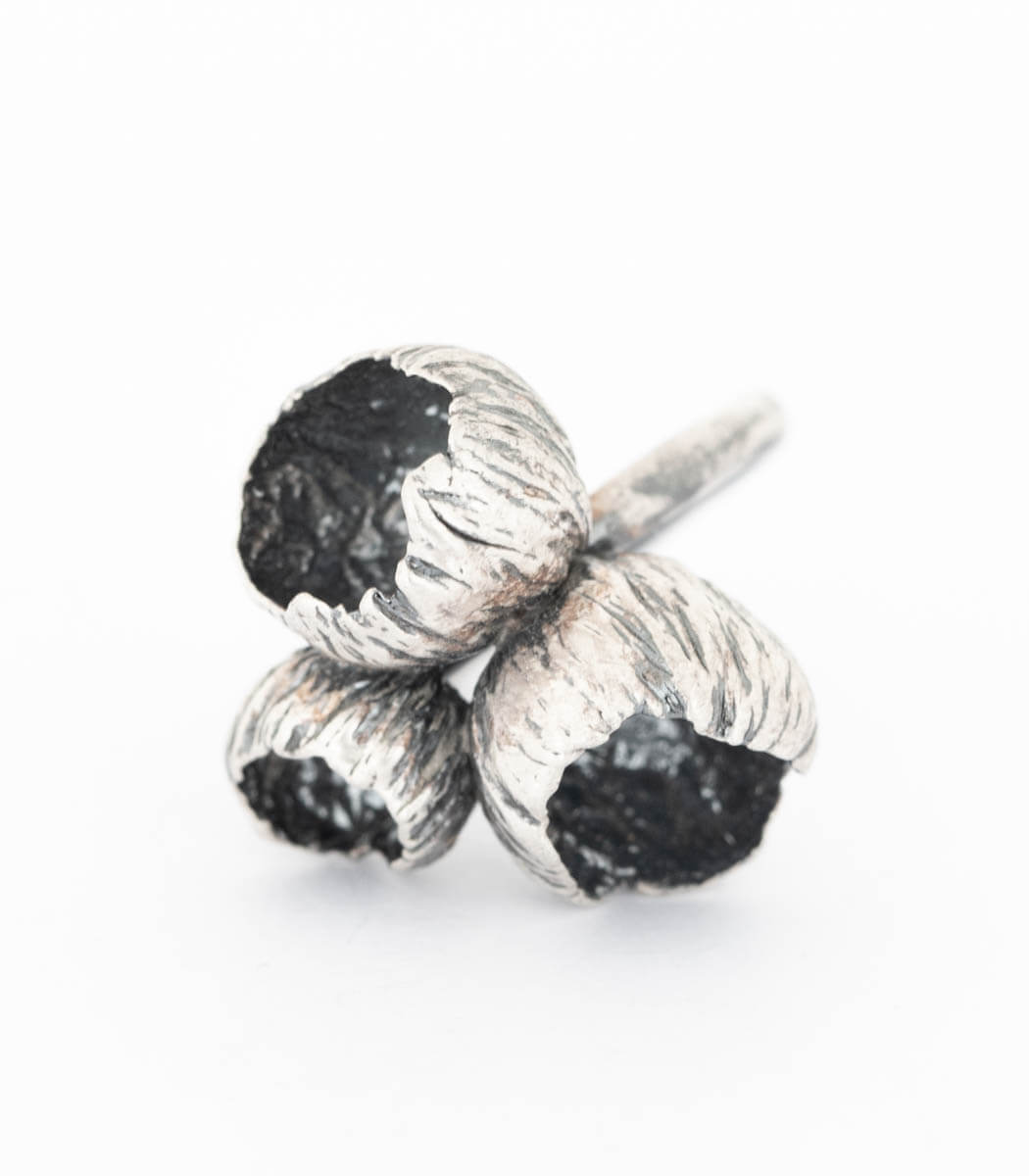 Silber Ring 3 Blüten Gr. 53