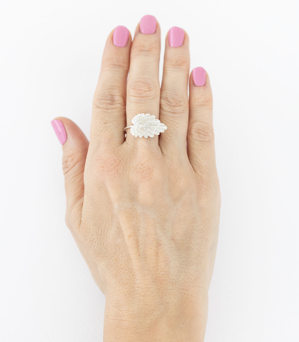 Brennnessel Ring Silber Gr. 60
