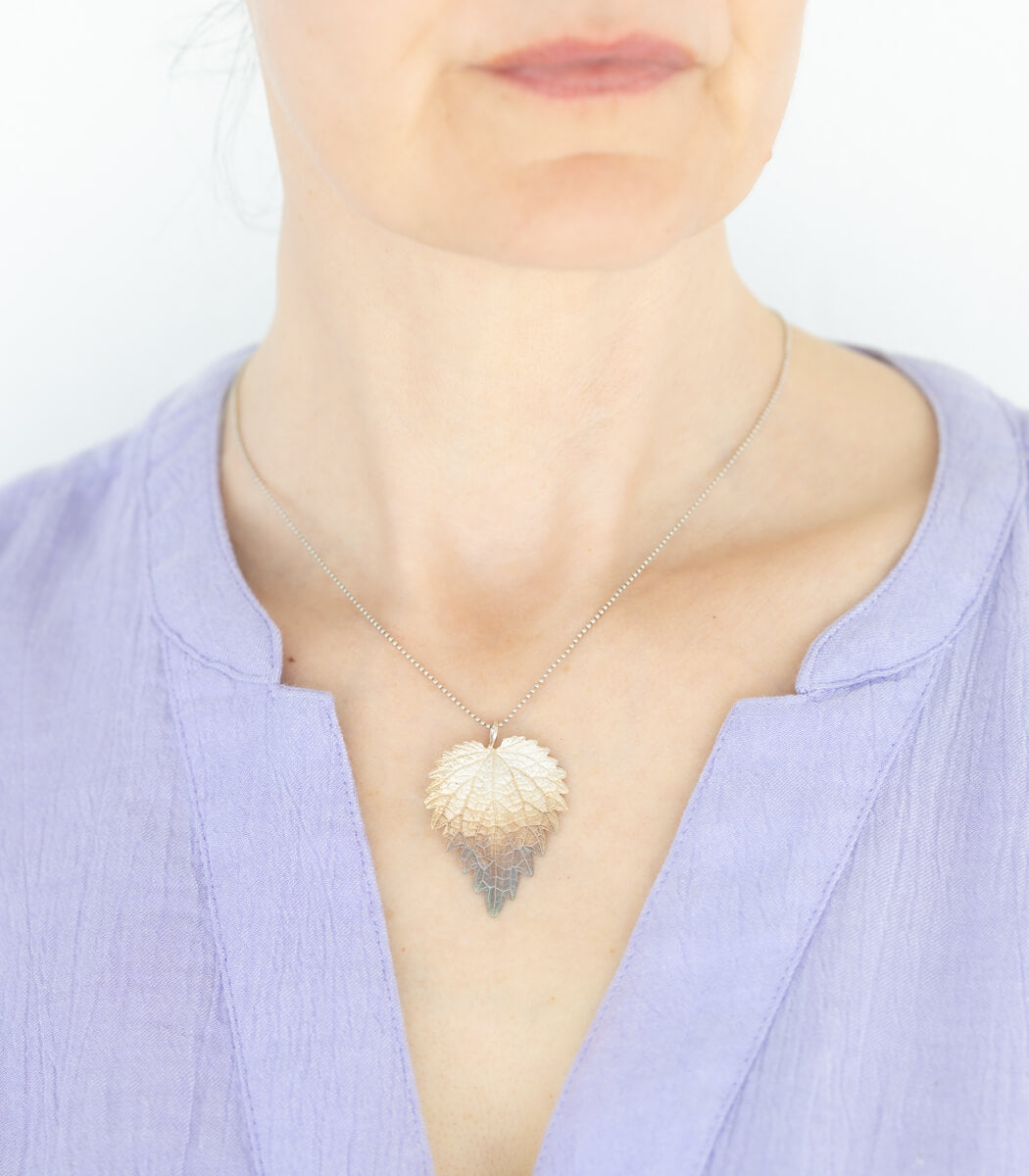 Brennnessel Anhänger Silber