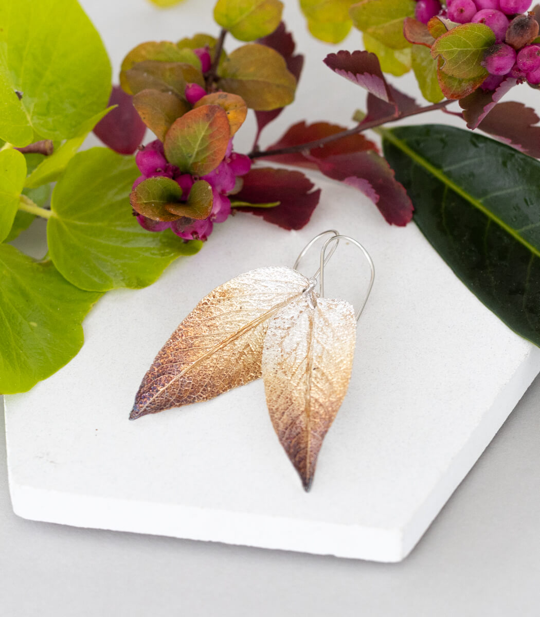 Salbeiblatt Ohrhänger Silber