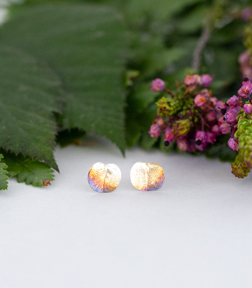 Eukalyptus Ohrstecker Silber