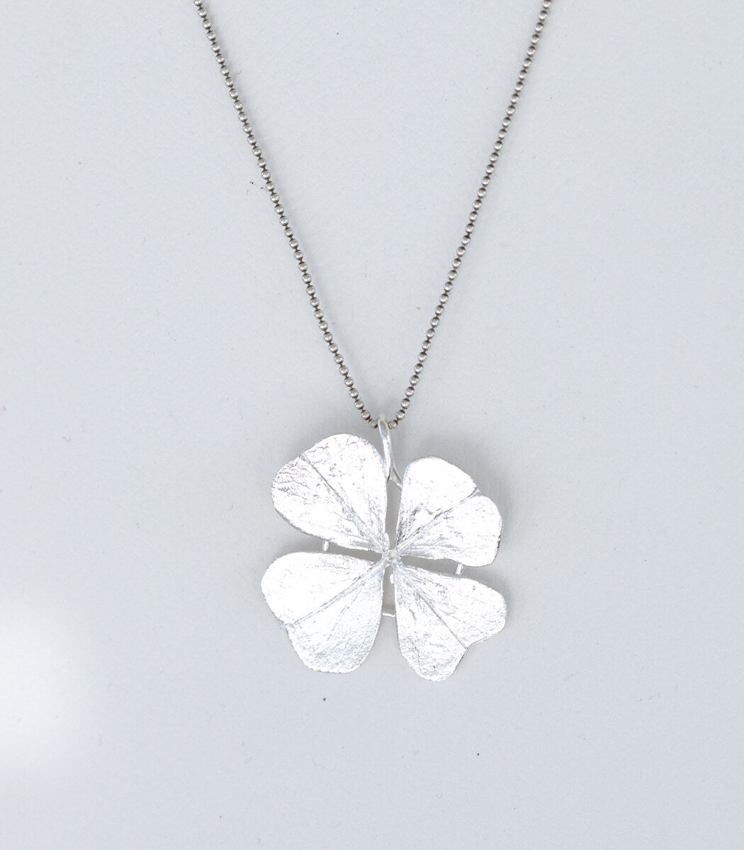 Glücksklee Anhänger Silber