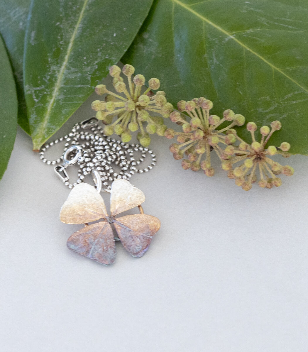 Glücksklee Anhänger Silber