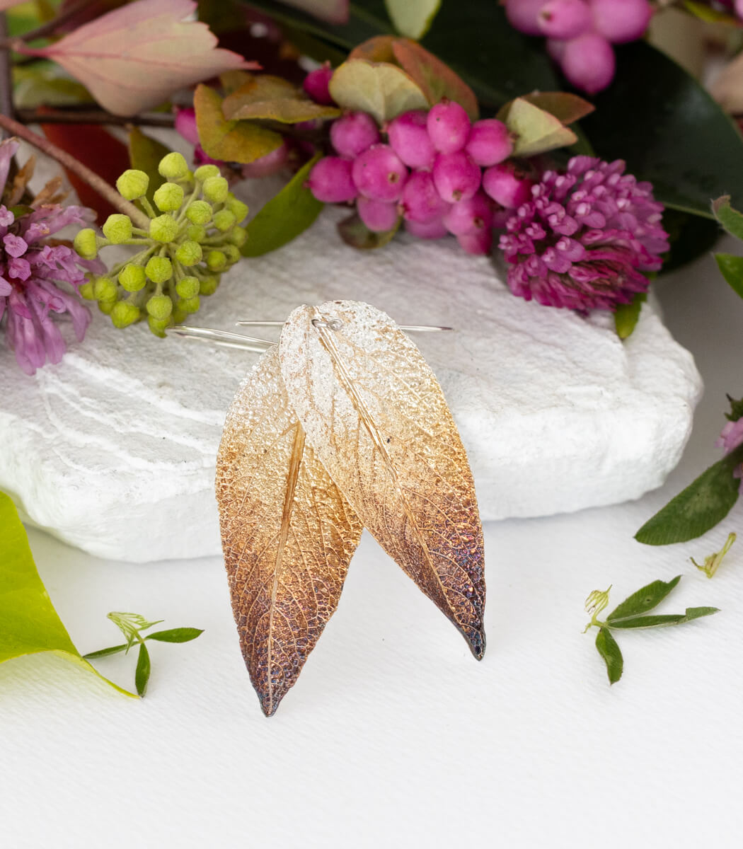 Salbeiblatt Ohrhänger Silber