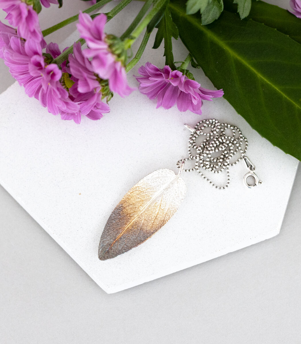 Salbeiblatt Anhänger Silber