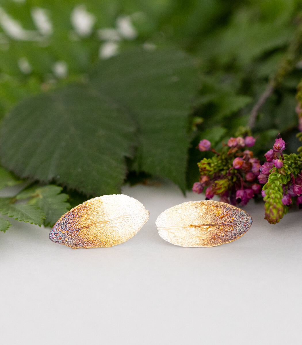 Salbeiblatt Ohrstecker Silber