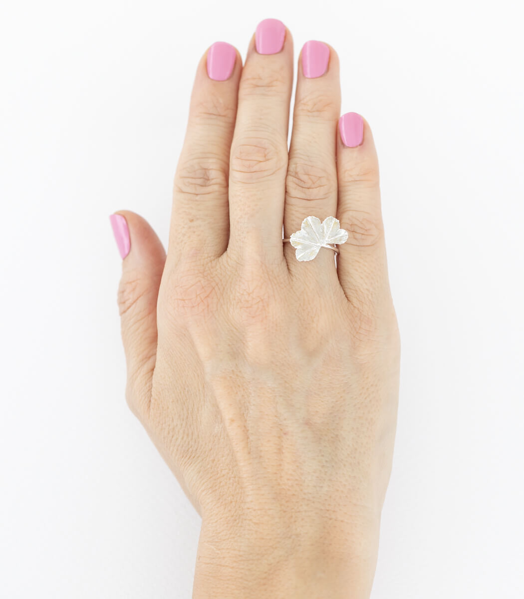 Frauenmantel Ring Silber Gr. 55