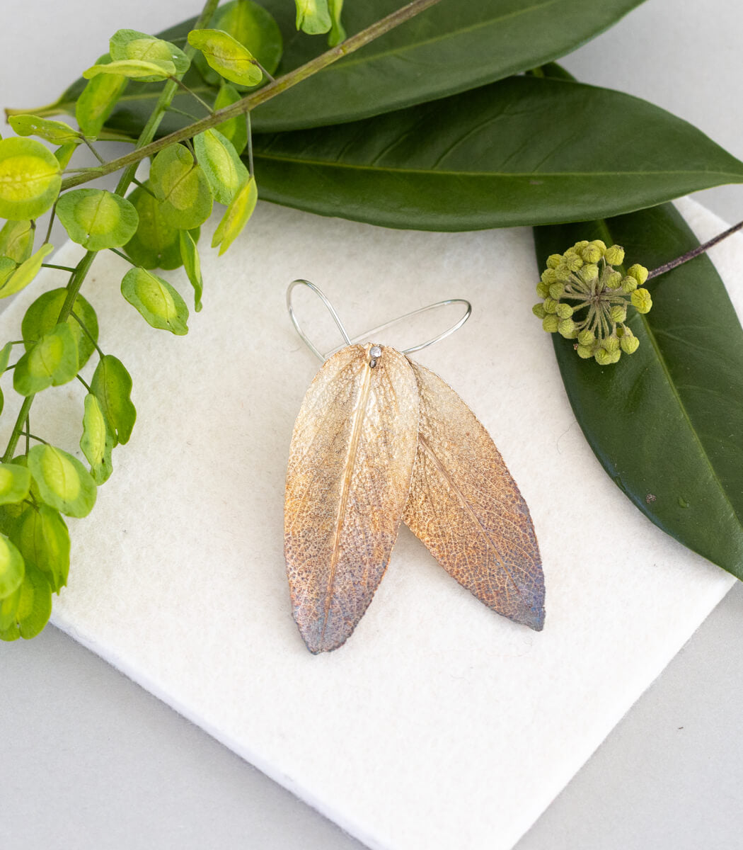 Salbeiblatt Ohrhänger Silber