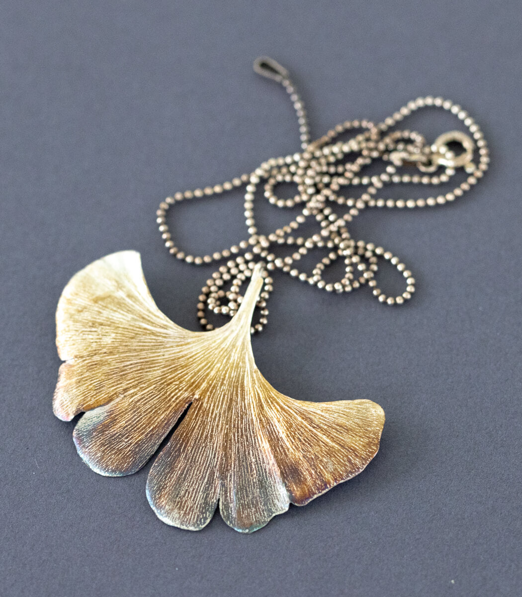 Ginkgo Anhänger Silber