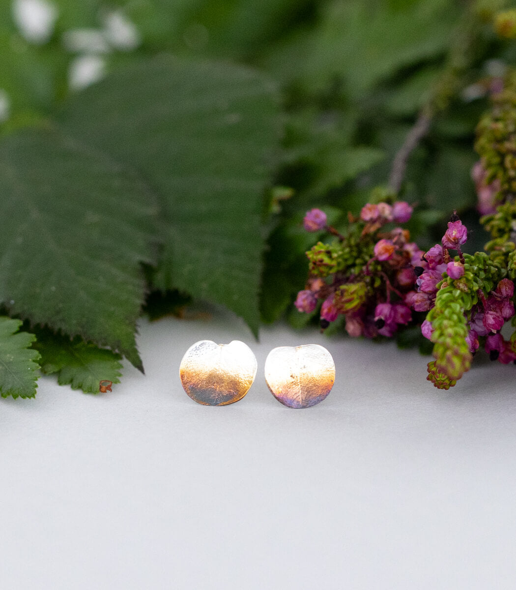 Eukalyptus Ohrstecker Silber