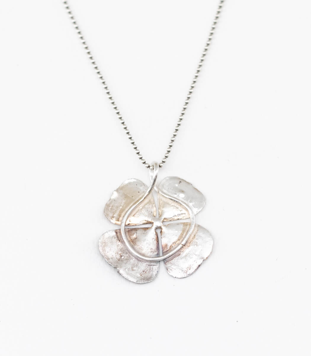 Glücksklee Anhänger Silber