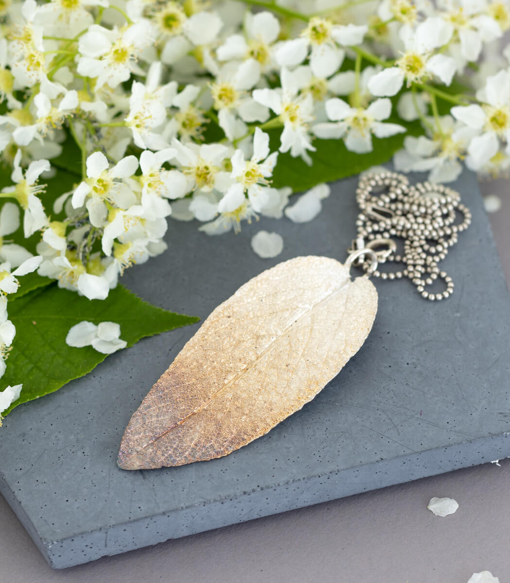 Salbeiblatt Anhänger Silber