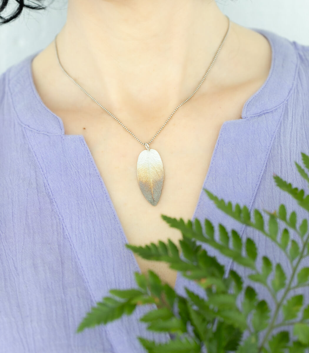 Salbeiblatt Anhänger Silber