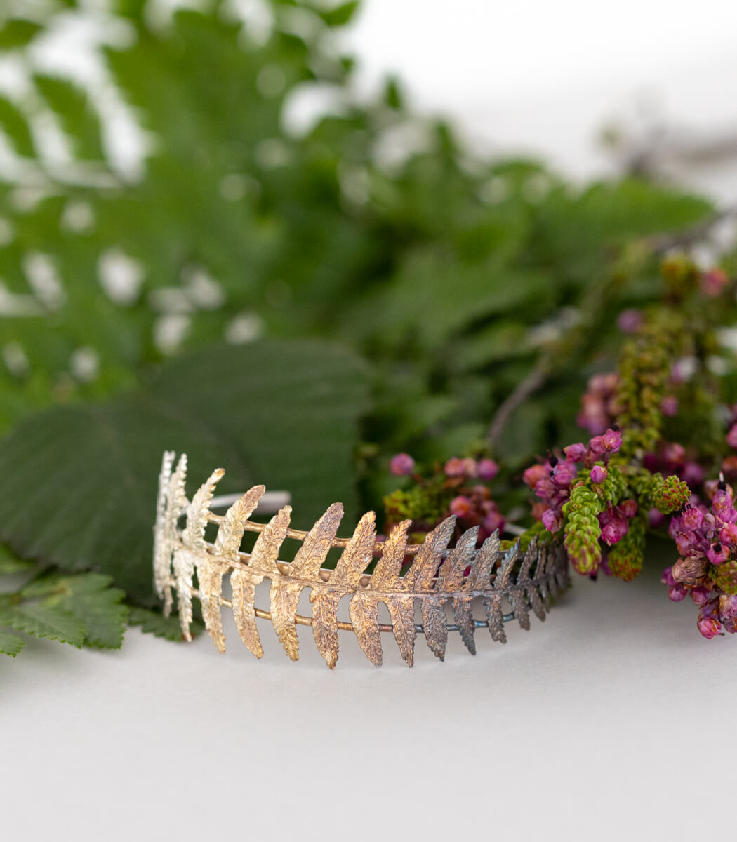 Farnblatt Armspange Silber