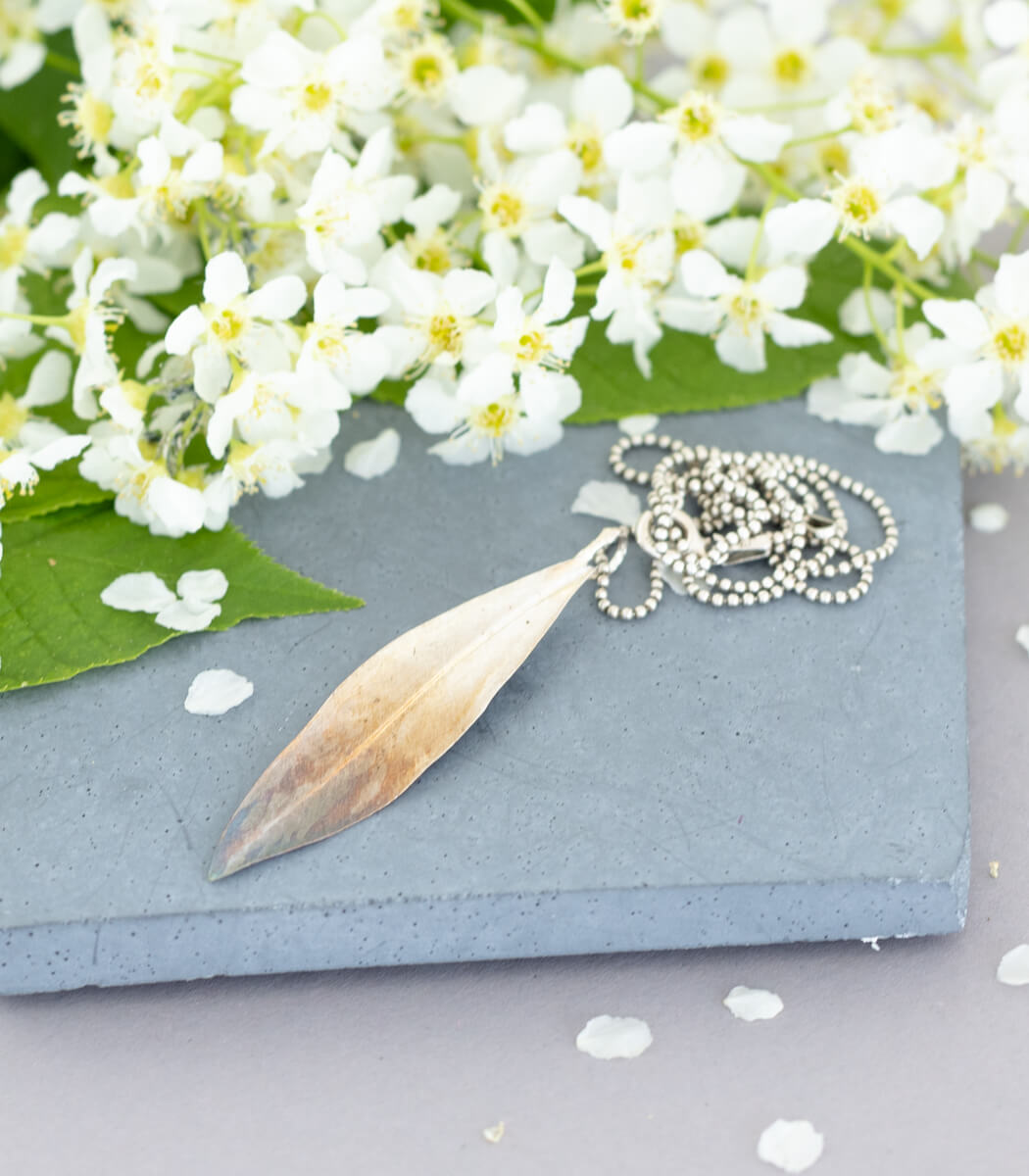 Weidenblatt Anhänger Silber