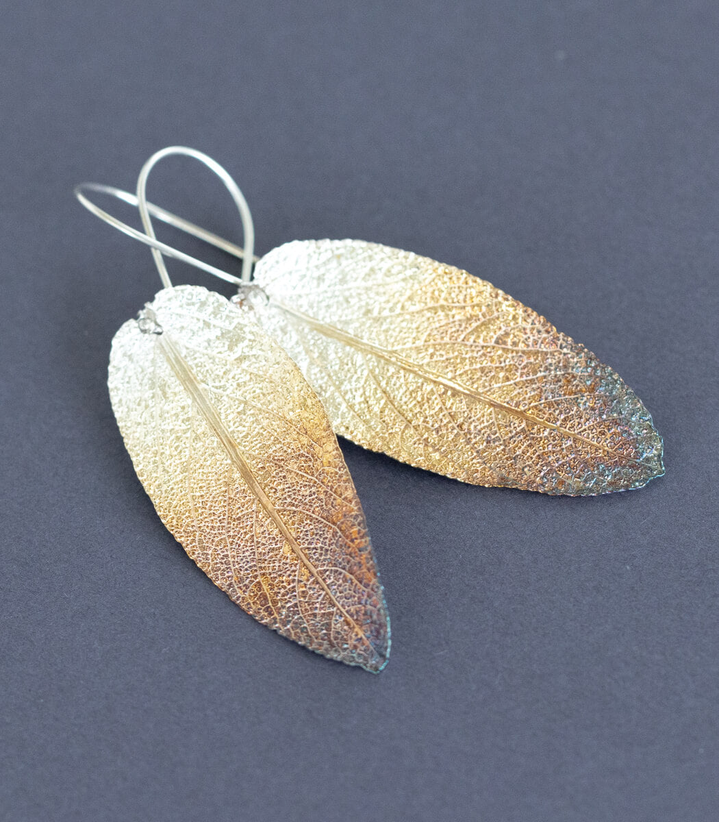Salbeiblatt Ohrhänger Silber