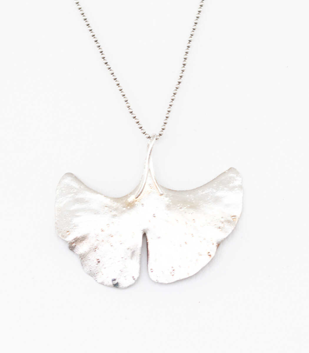 Ginkgo Anhänger Silber