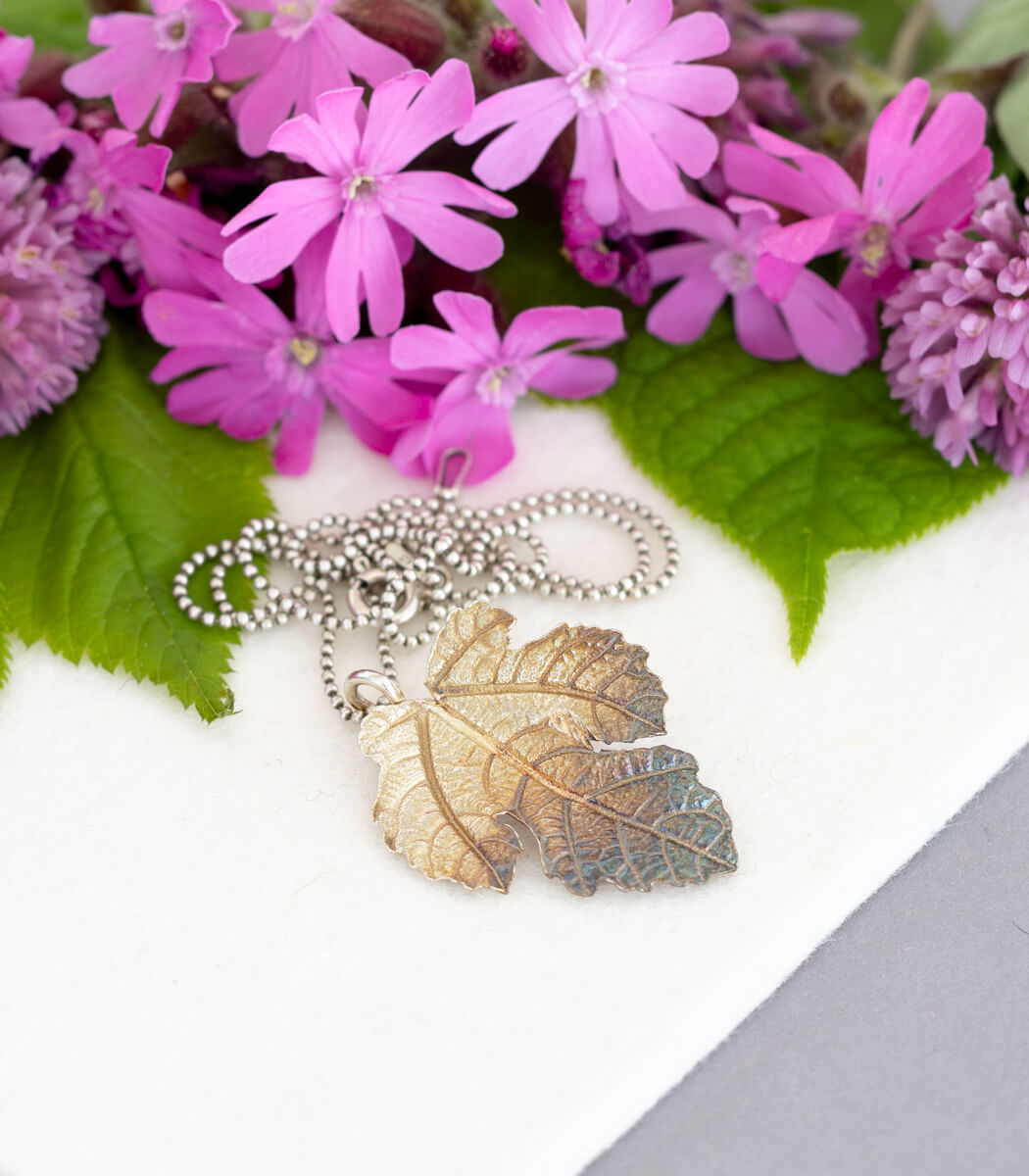 Feigenblatt Anhänger Silber