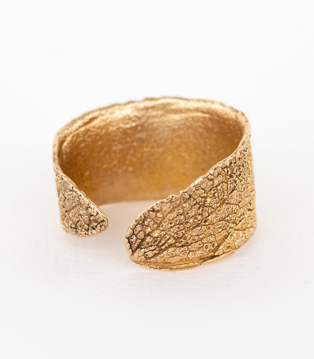 Salbei Ring halb Bronze Gr. 62