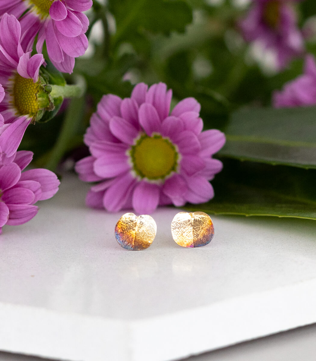 Eukalyptus Ohrstecker Silber