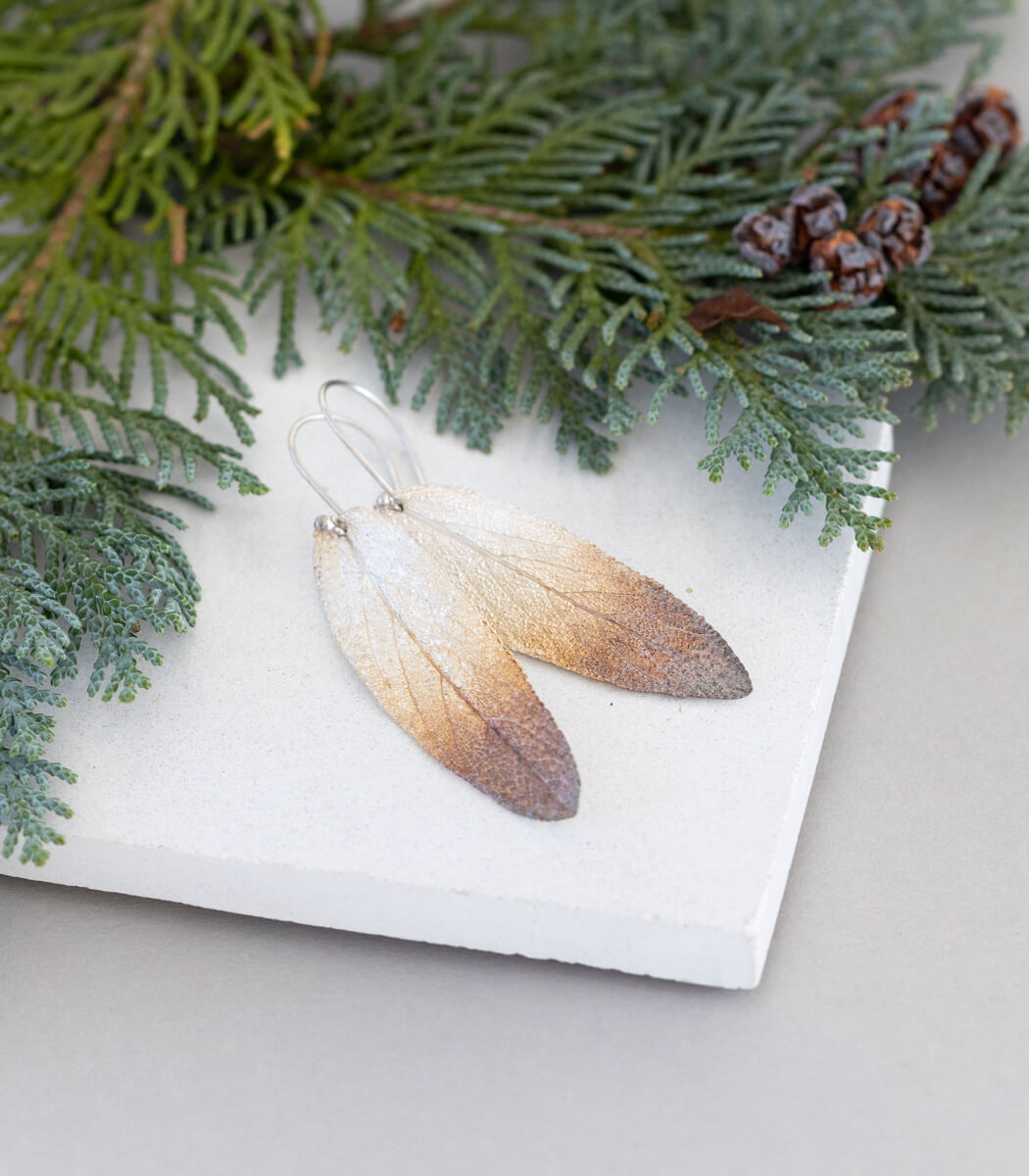 Salbeiblatt Ohrhänger Silber